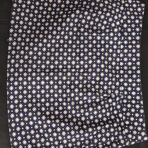 cotton skirt, blue and white